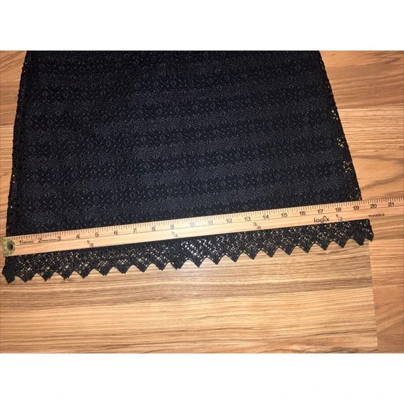 Sandro Dress Fidele Tie Neck Lace Mini Dress Line Black‎ Size 1 Small - Picture 7 of 9